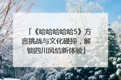 《哈哈哈哈哈5》方言挑战与文化碰撞，解锁四川风情新体验