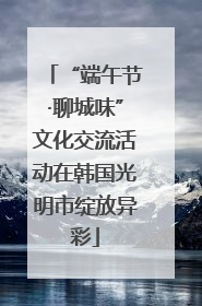 “端午节·聊城味”文化交流活动在韩国光明市绽放异彩