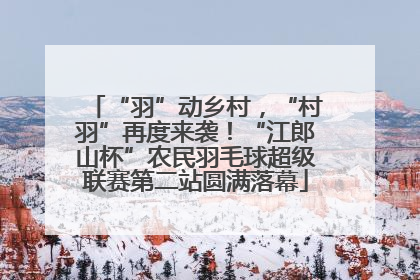 “羽”动乡村，“村羽”再度来袭！“江郎山杯”农民羽毛球超级联赛第二站圆满落幕
