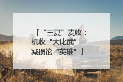 “三夏”麦收：机收“大比武” 减损论“英雄”