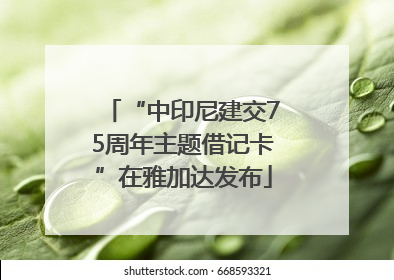 “中印尼建交75周年主题借记卡”在雅加达发布