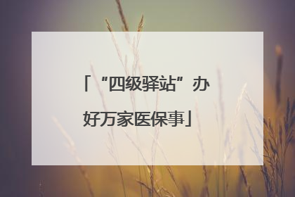 “四级驿站”办好万家医保事