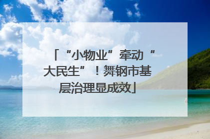 “小物业”牵动“大民生”！舞钢市基层治理显成效