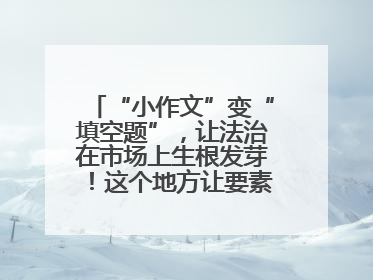 “小作文”变“填空题”，让法治在市场上生根发芽！这个地方让要素式文书入民心