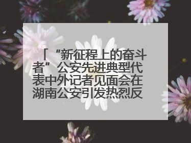 “新征程上的奋斗者”公安先进典型代表中外记者见面会在湖南公安引发热烈反响(二)