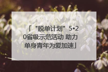 “脱单计划”5•20省级示范活动 助力单身青年为爱加速