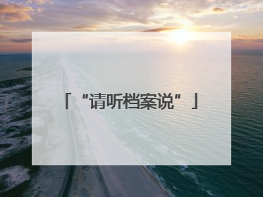 “请听档案说”