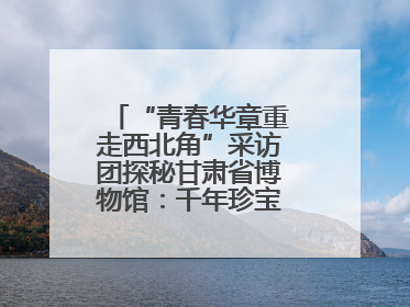 “青春华章重走西北角”采访团探秘甘肃省博物馆：千年珍宝诉说丝路辉煌