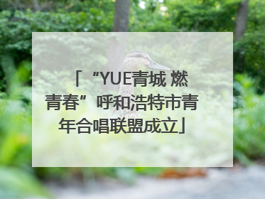 “YUE青城 燃青春”呼和浩特市青年合唱联盟成立