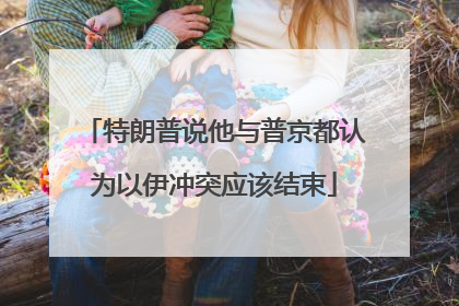 特朗普说他与普京都认为以伊冲突应该结束