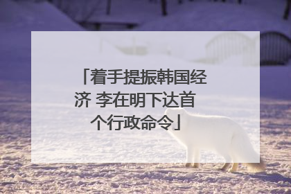 着手提振韩国经济 李在明下达首个行政命令