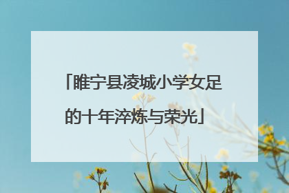 睢宁县凌城小学女足的十年淬炼与荣光