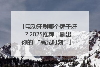 电动牙刷哪个牌子好？2025推荐，刷出你的 “高光时刻”