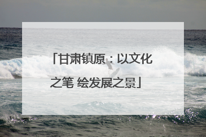 甘肃镇原：以文化之笔 绘发展之景