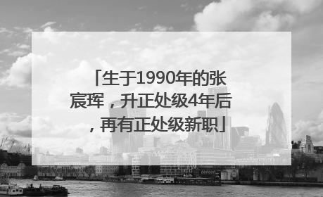 生于1990年的张宸珲，升正处级4年后，再有正处级新职