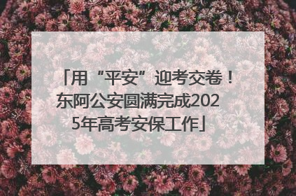 用“平安”迎考交卷！东阿公安圆满完成2025年高考安保工作