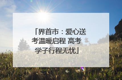 界首市：爱心送考温暖启程 高考学子行程无忧