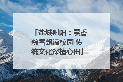 盐城射阳：囊香粽香飘溢校园 传统文化深植心田