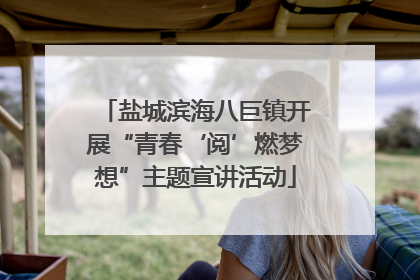 盐城滨海八巨镇开展“青春‘阅’燃梦想”主题宣讲活动