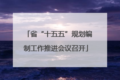 省“十五五”规划编制工作推进会议召开