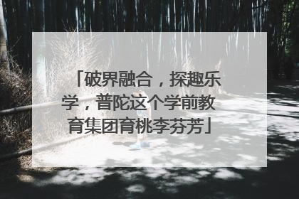 破界融合，探趣乐学，普陀这个学前教育集团育桃李芬芳