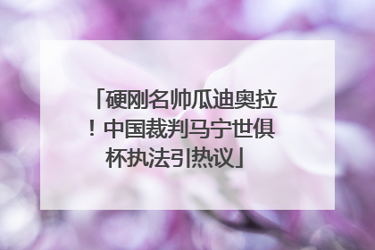 硬刚名帅瓜迪奥拉！中国裁判马宁世俱杯执法引热议