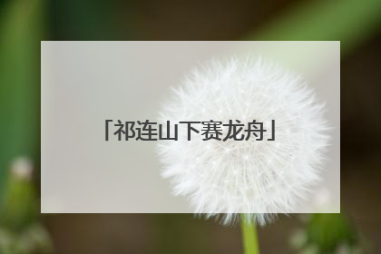 祁连山下赛龙舟