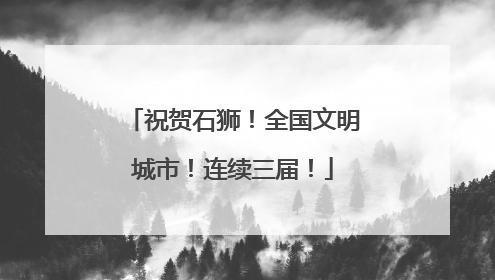 祝贺石狮！全国文明城市！连续三届！