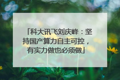 科大讯飞刘庆峰：坚持国产算力自主可控，有实力做也必须做