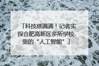 科技感满满！记者实探合肥高新区多所学校里的“人工智能”