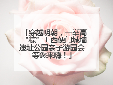 穿越明朝，一举高“粽”！西便门城墙遗址公园亲子游园会等您来嗨！