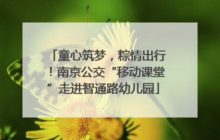 童心筑梦，粽情出行！南京公交“移动课堂”走进智通路幼儿园