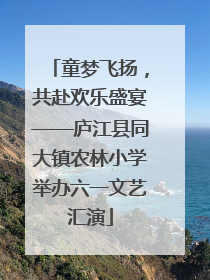 童梦飞扬，共赴欢乐盛宴——庐江县同大镇农林小学举办六一文艺汇演