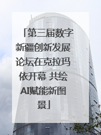 第三届数字新疆创新发展论坛在克拉玛依开幕 共绘AI赋能新图景