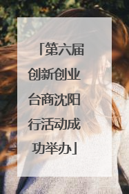 第六届创新创业台商沈阳行活动成功举办