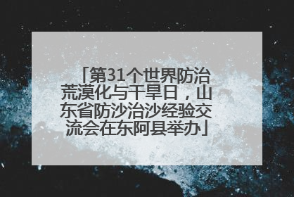 第31个世界防治荒漠化与干旱日，山东省防沙治沙经验交流会在东阿县举办