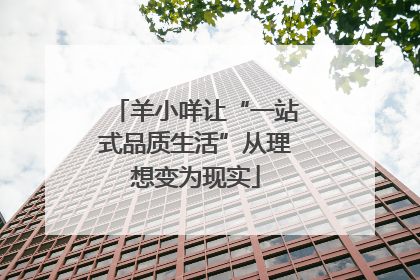 羊小咩让“一站式品质生活”从理想变为现实