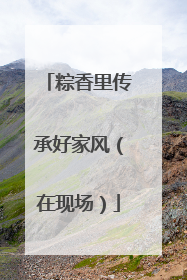 粽香里传承好家风（在现场）