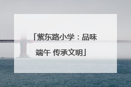 紫东路小学：品味端午 传承文明