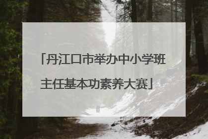 丹江口市举办中小学班主任基本功素养大赛