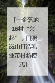 一企落地16村“兴起”，日照岚山打造乳业带村新模式