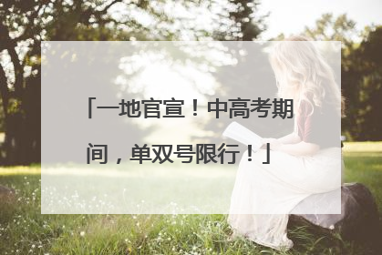 一地官宣！中高考期间，单双号限行！