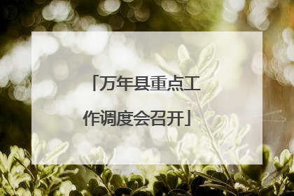 万年县重点工作调度会召开