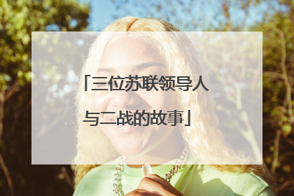 三位苏联领导人与二战的故事