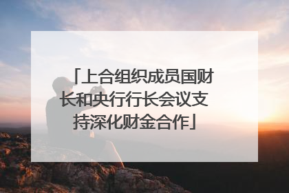 上合组织成员国财长和央行行长会议支持深化财金合作