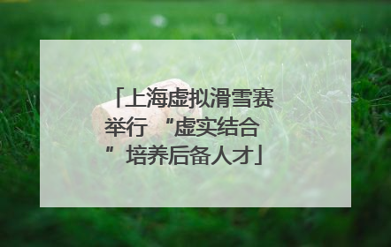 上海虚拟滑雪赛举行 “虚实结合”培养后备人才
