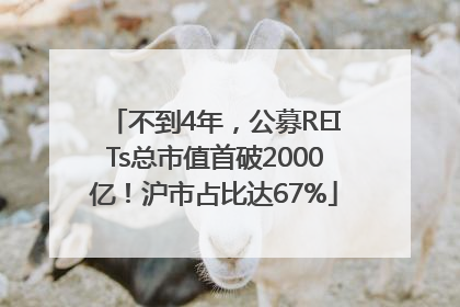 不到4年，公募REITs总市值首破2000亿！沪市占比达67%