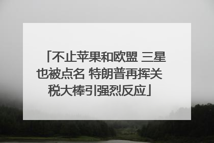 不止苹果和欧盟 三星也被点名 特朗普再挥关税大棒引强烈反应