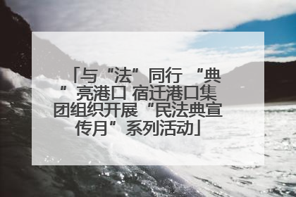 与“法”同行 “典”亮港口 宿迁港口集团组织开展“民法典宣传月”系列活动