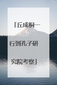 丘成桐一行到孔子研究院考察